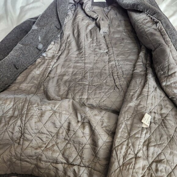 Vintage Wanko Gray Wool Blend Coat Size Large 38 Midi Length‎ Soft Luxe Jacket - Picture 7 of 13
